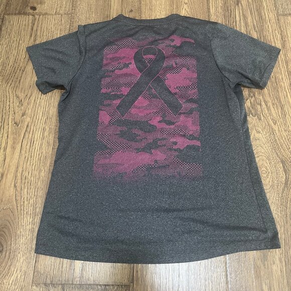 Under Armour Pink Ribbon Breast Cancer Awareness Semi Fitted T Shirt Women’s M - Picture 1 of 3